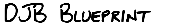 DJB Blueprint font preview